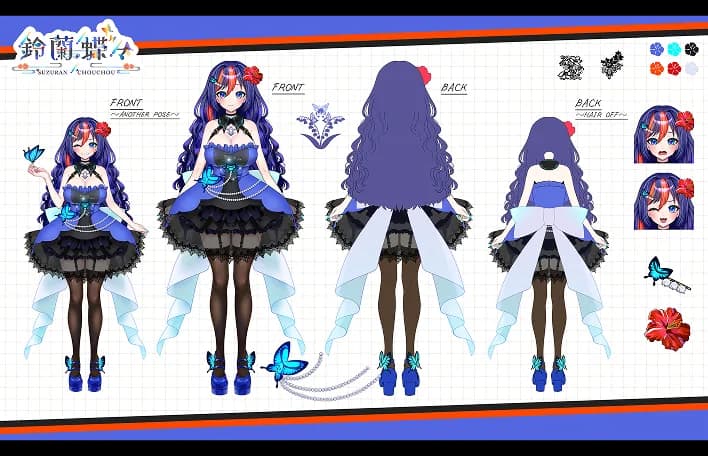 Live2Dモデル制作に対応したキャラクター立ち絵