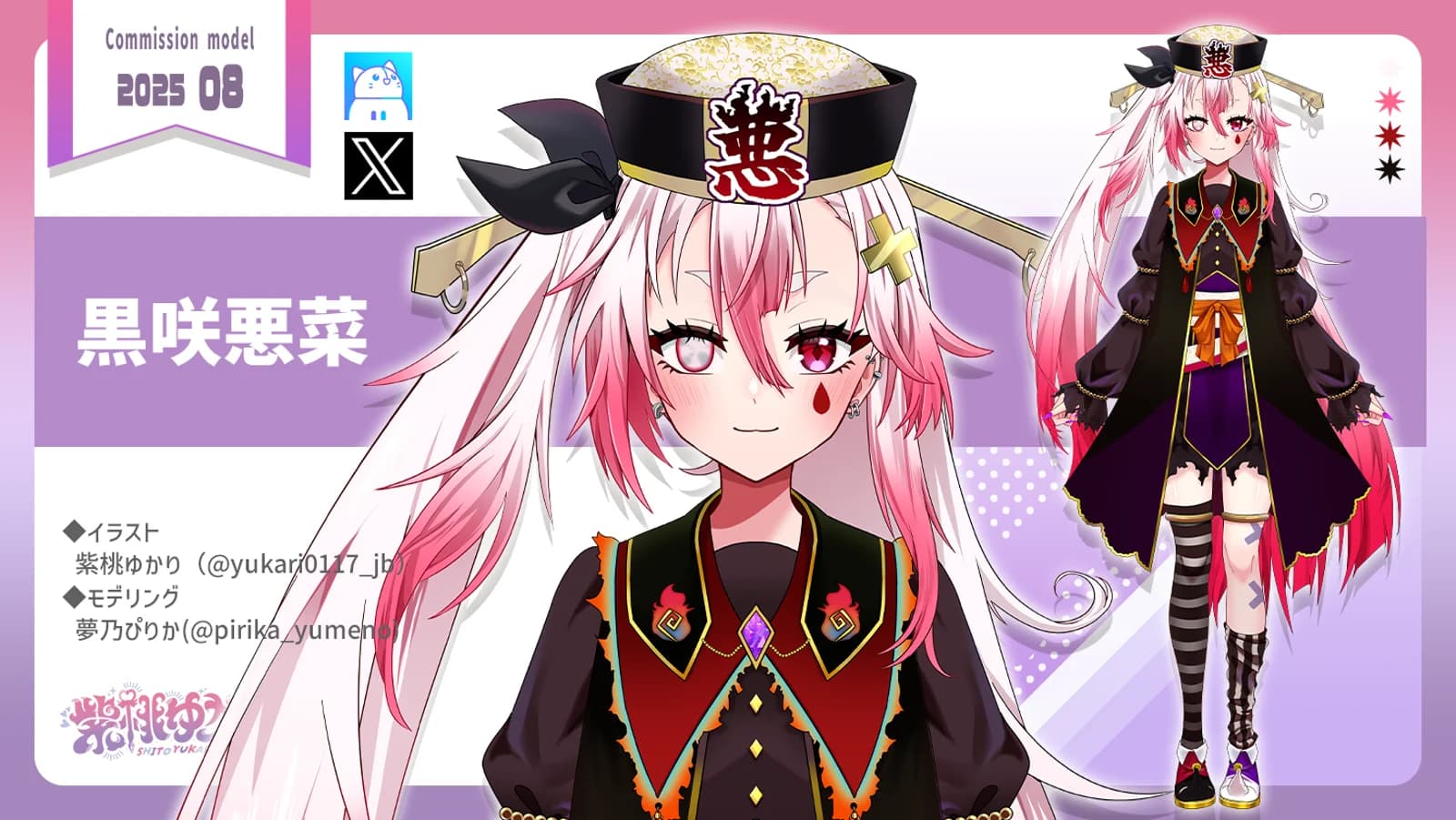 Live2Dモデル制作に対応したキャラクター立ち絵